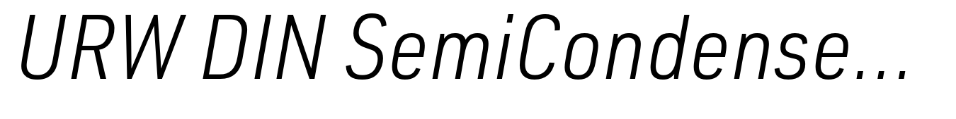URW DIN SemiCondensed Light Italic